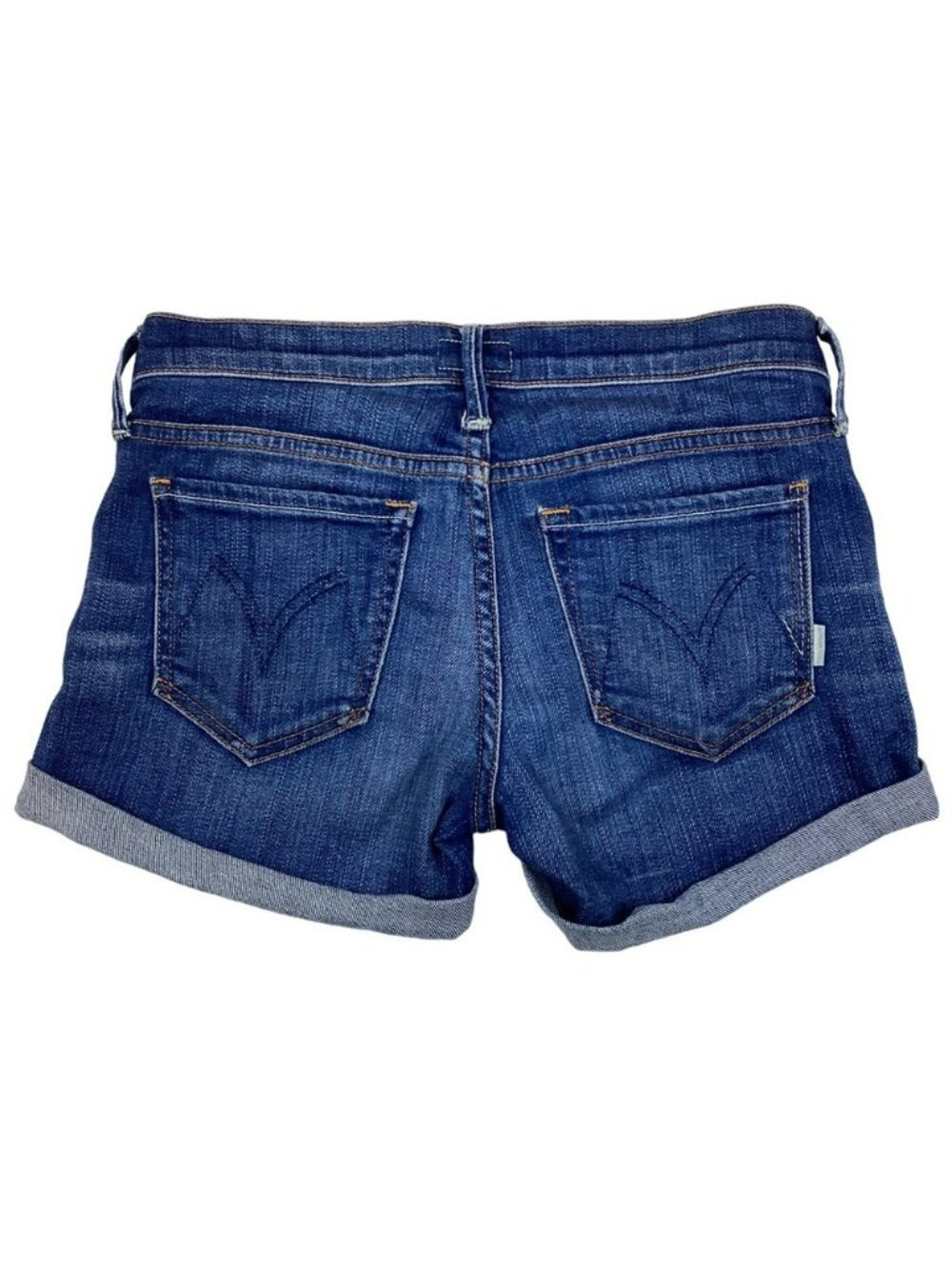 Mother Short Short Cuffed Short Blue 24 "Cry of the Peacock" - Picture 4 of 12